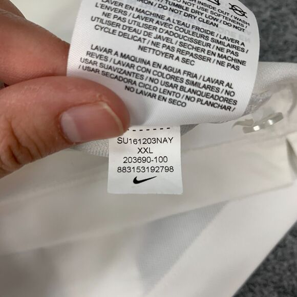 Nike Golf Shirt Mens 2XL XXL White Flat Knit Tech Basic Performance Polo - Picture 11 of 13